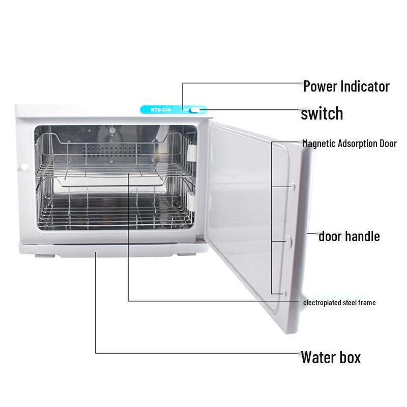 23A Dvouvrstvá sterilizační skříňka na ručníky a nářadí s ozonem a UV zářením