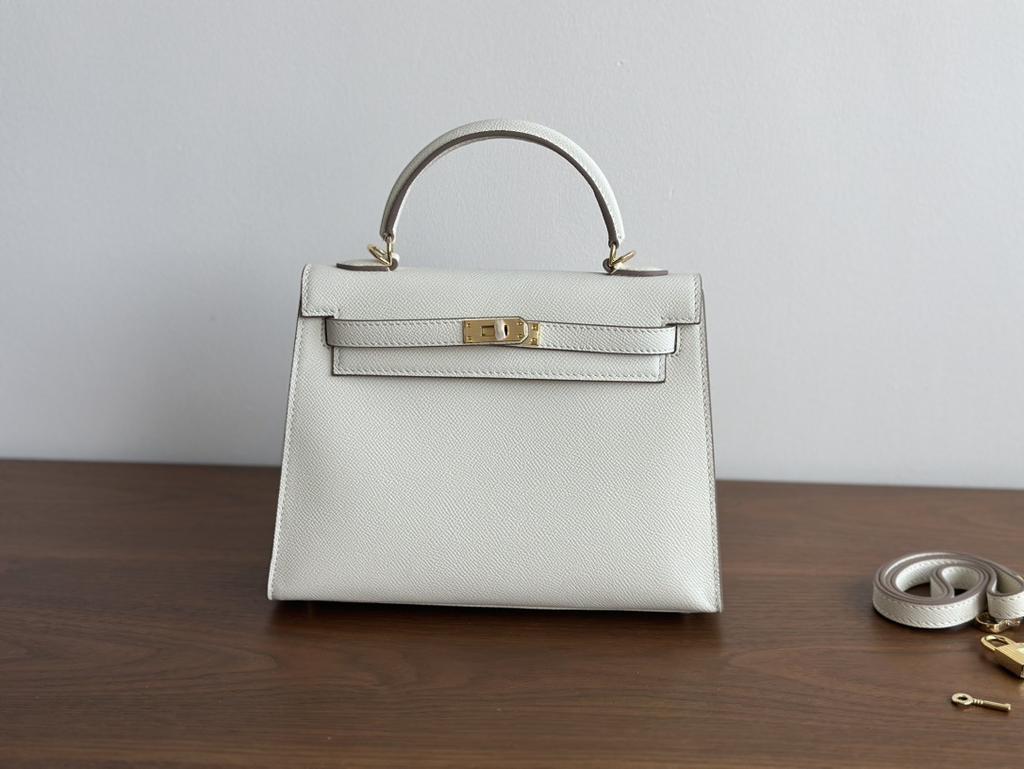 25cm Handgenähte Rindsleder Mode Ein-Schulter Tragetasche Vielseitige Allround Mini-Tasche