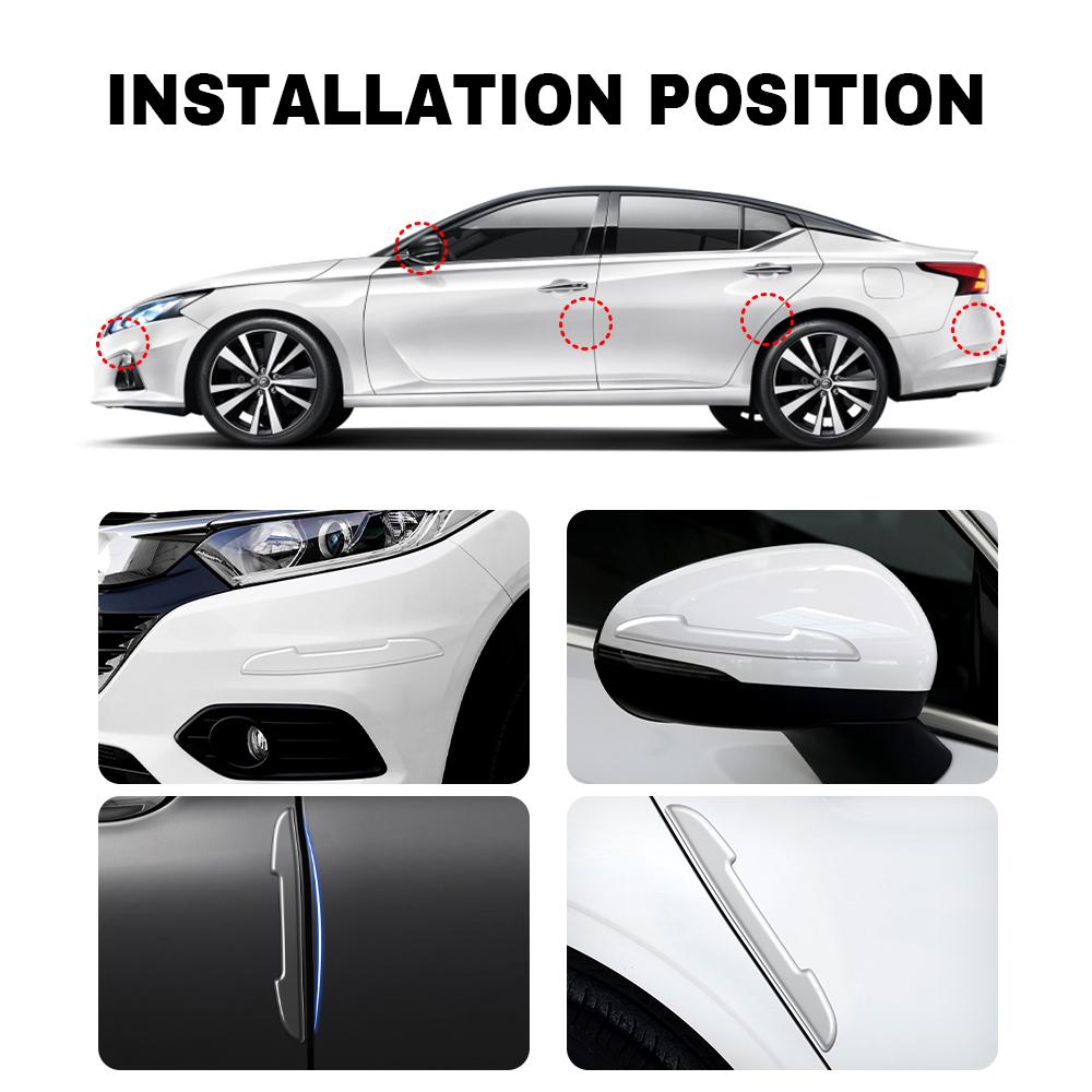 4pcs Car Door Edge Anti-collision Sticker Bumper Rearview Mirror Protective Strip For Volvo Xc60 V40 S60 V50 V60 Car Accessories
