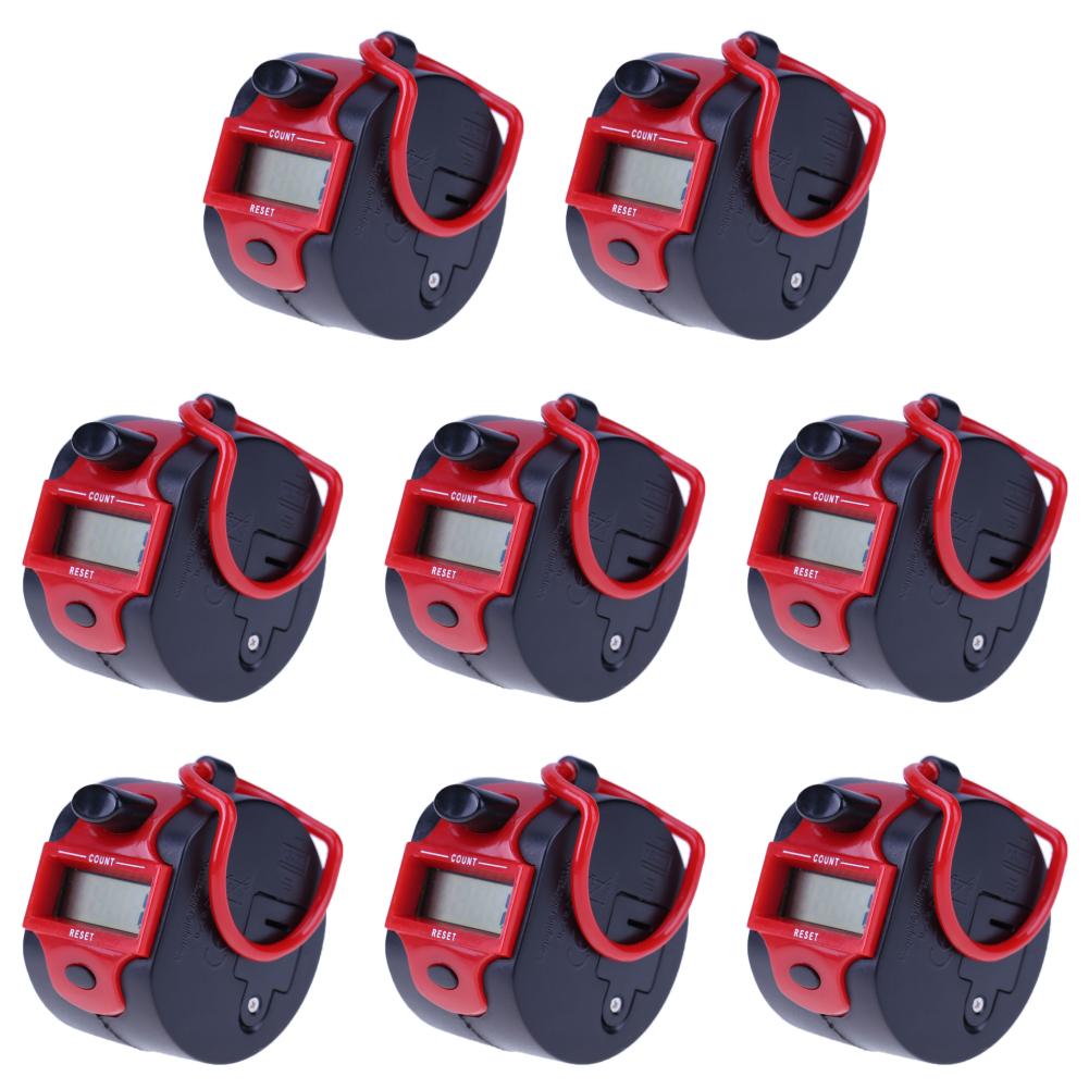 

Digital Tally Counter Clicker 5 Digit Number Handheld Manual Counter (Red)