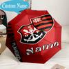 Custom Name Umbrella Black Crest Flamengo Umbrella 8-Frame for Travel, Camping, Casual Lightweight Portable, Essential for Family Gifts