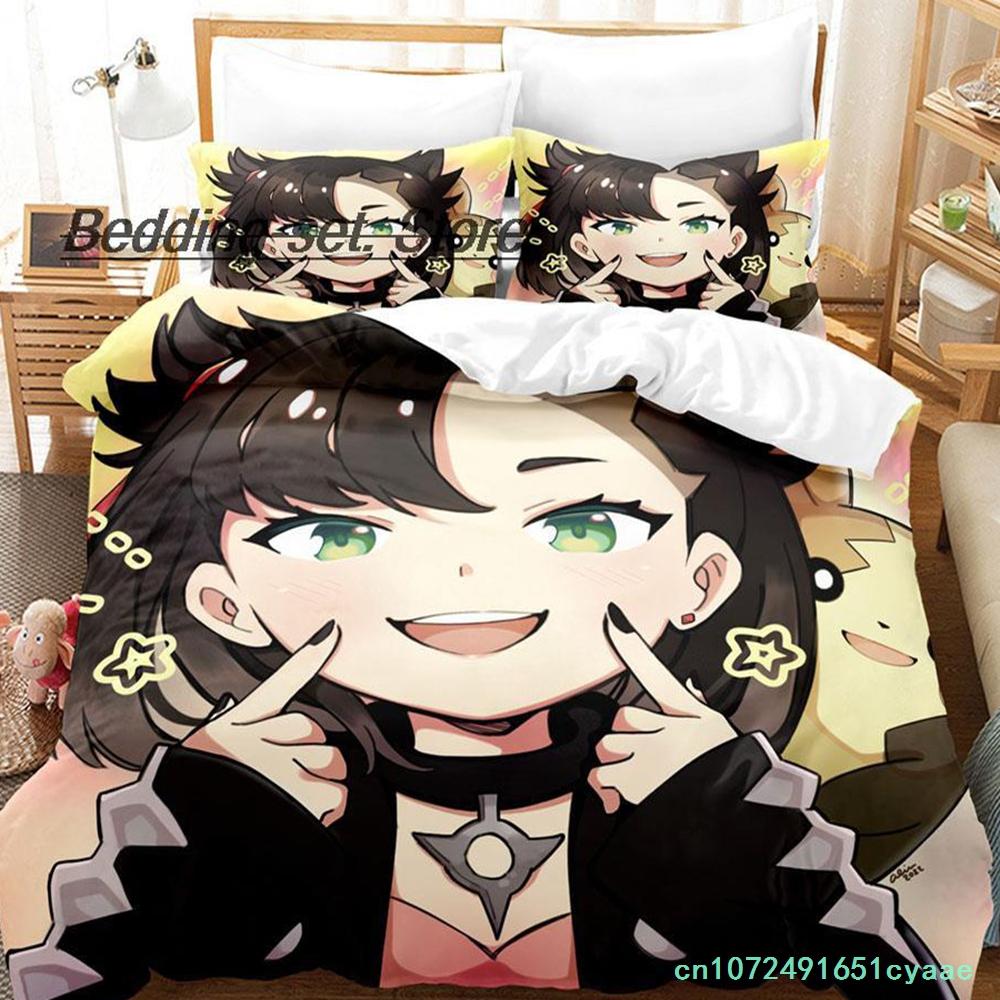 Marnie Bedding Set Single Twin Full Queen King Size Bed Set Aldult Kid Bedroom Duvetcover Sets 3D Print Anime Bed Sheet Set
