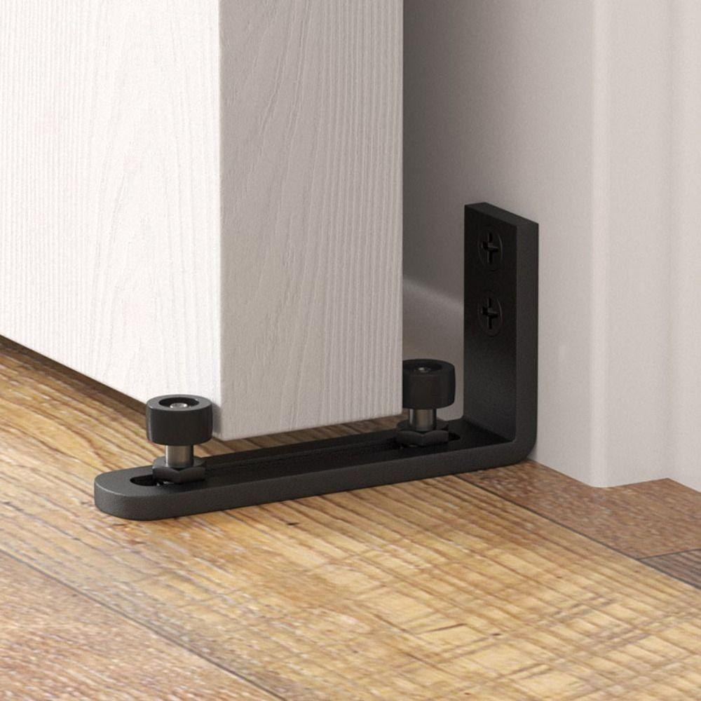 Wall-mounted Barn Door Swing Stop Adjustable Bottom Guide Smooth Barn Door Floor Guide  Workshop