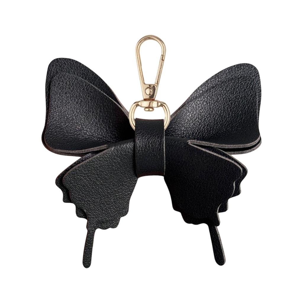 Elegant PU Leather Butterfly Bag Charm Keychain Accessory for Women Stylish Purse Decors Bags Pendant