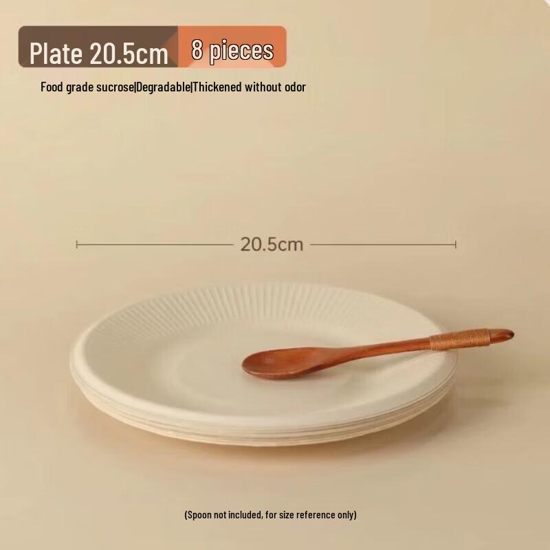 

CHAHUA Disposable Sugarcane Paper Plates