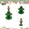 Christmas Money Holder Ornaments with 10 Holes, Snowman Santa Claus Tree Festive Desktop Decoration Wooden Cash Holder, Holiday Rack Table for