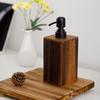 Creative Walnut Wood Press Lotion Bottle Refillable Empty Bottle Hotel Hand Soap Body Wash Soap Dispenser Bathroom Accessory
