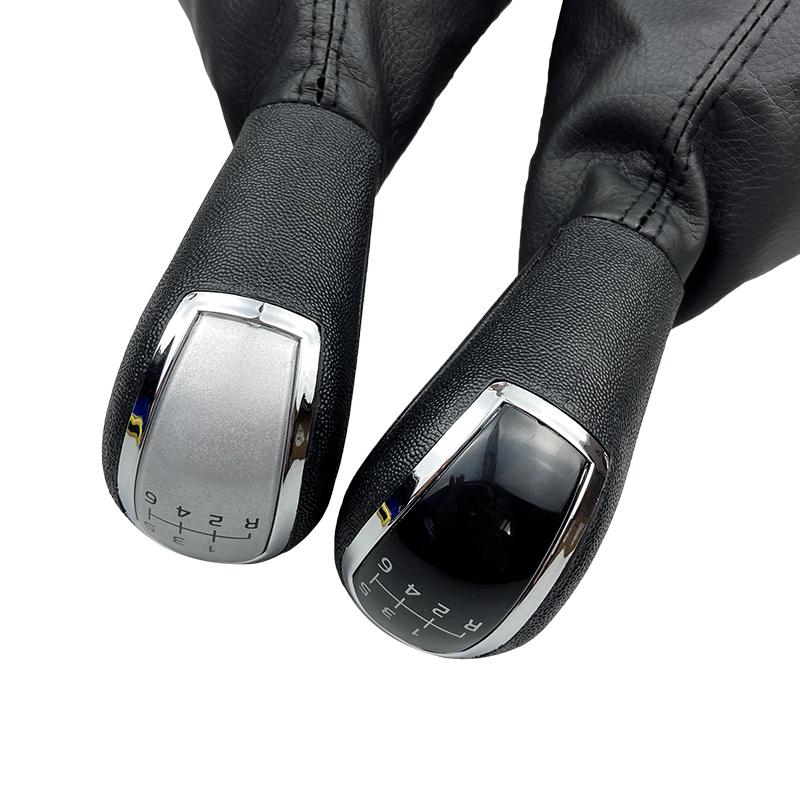 Car 5/6 Speed Gear Stick Shift Knob With Leather Boot Collar For Skoda Octavia A5 MK2 A6 Sedan & Combi 2004 2005 2006 2007 2008