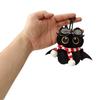 Cute Big Eyes Black Cat Plush Keychain Stuffed Little Devil Cartoon Wings Kitten Doll Pendant Soft Mini Car Keyring Bag Ornament