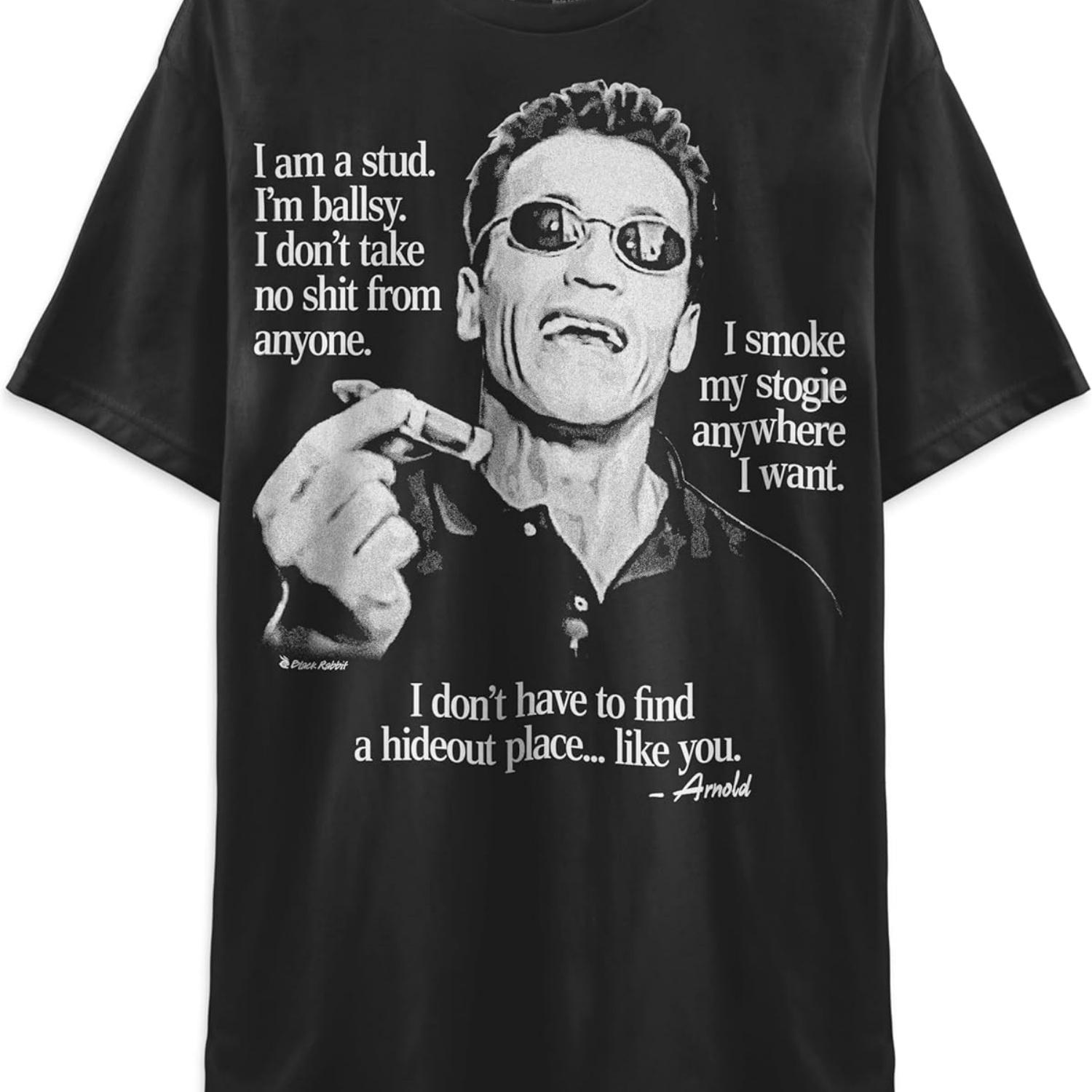 

Arnold I Am A Stud Funny Stogie Speech Video Unisex Classic T-Shirt XXXXXL чёрный