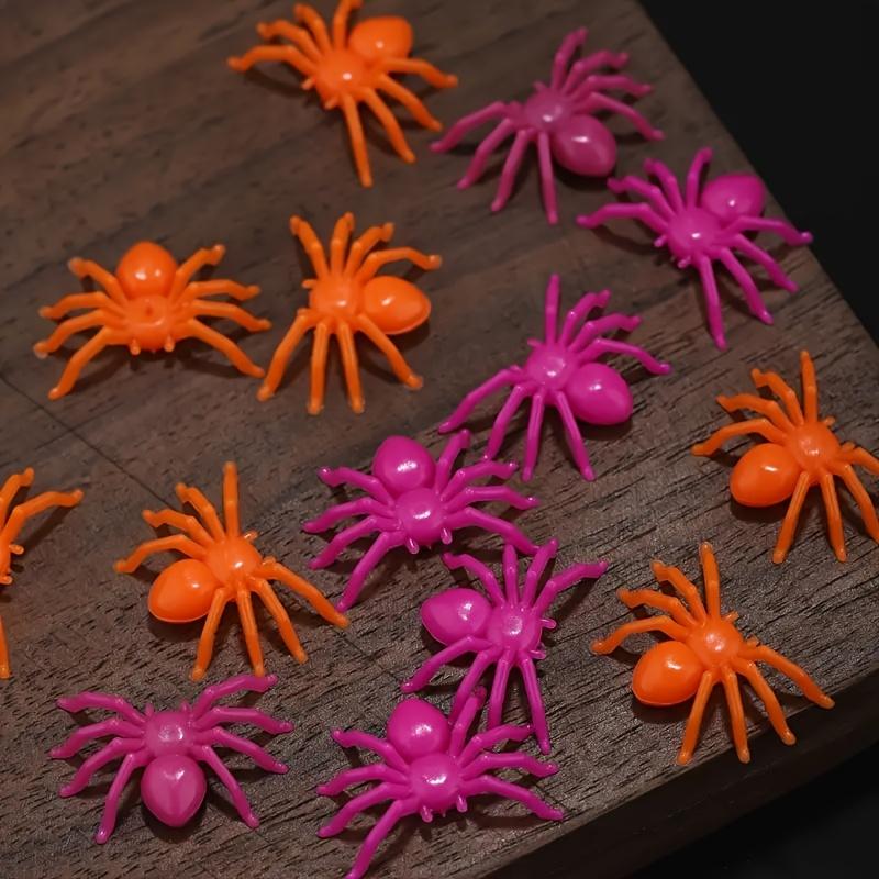 100-500Pcs Mini Spiders for Halloween Party Spider Web Decoration Halloween Haunted House Home Table Horror Props Kid Tricky Toy