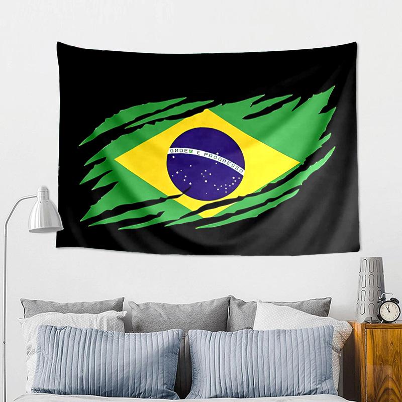 Brazil Printed Tapestry, Wall Hanging,Livingroom, dormitory, Large Wall Decor, Fabric Decor Fan Birthday Gifts
