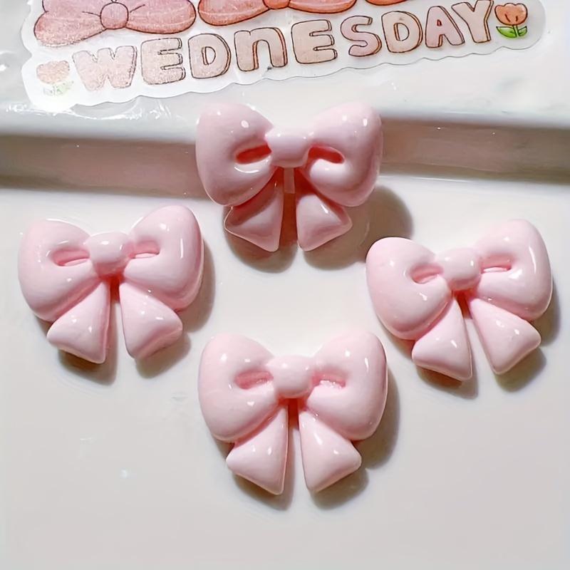 50pcs Slime Charms Flatback Resin Charms Cute Bow Embellishments For Hair Clips, Photo Frames, Phone Cases, Jewelry Boxes, S