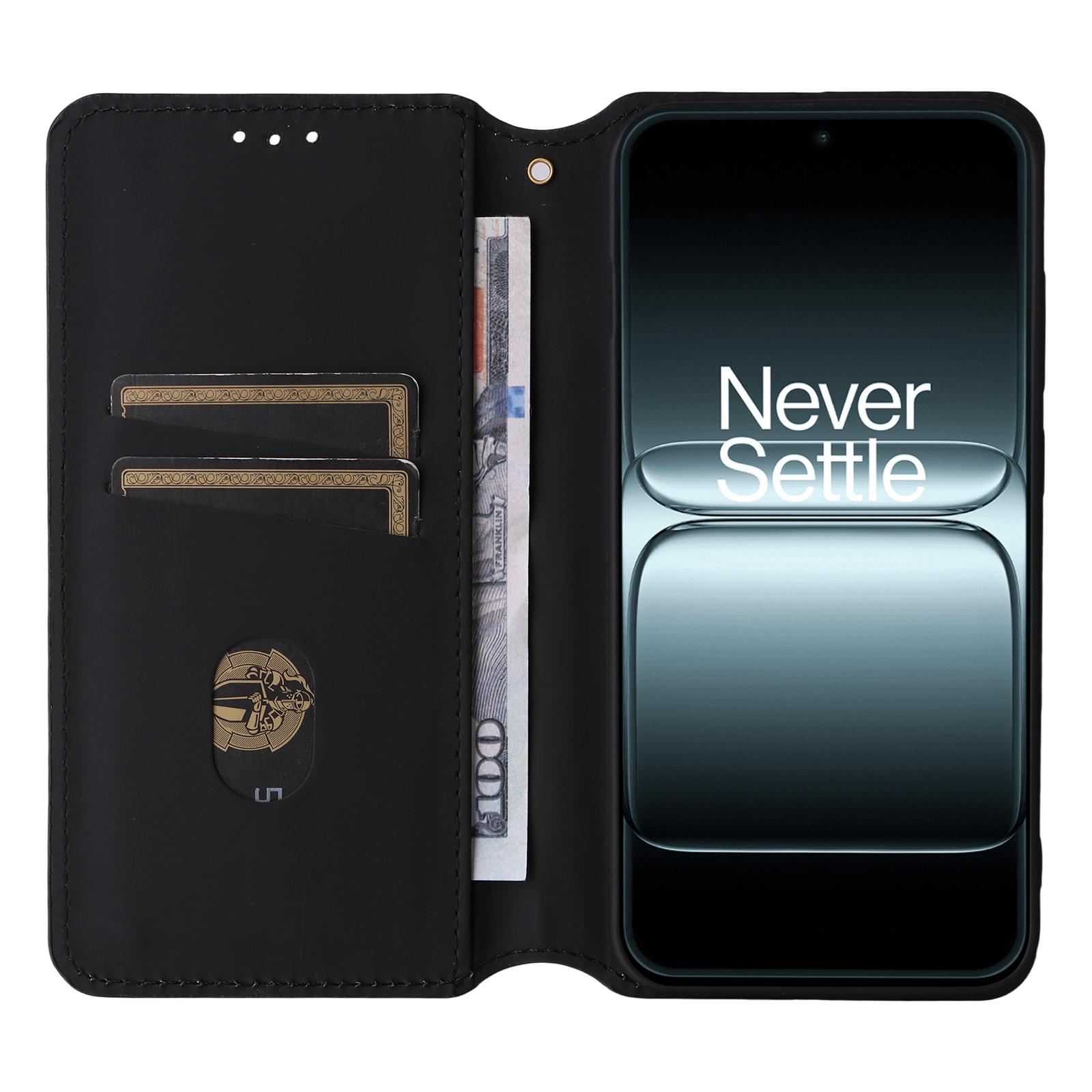 

For OnePlus 13T 5G Case Wallet Rhombus Imprinted Leather Phone Cover Brown