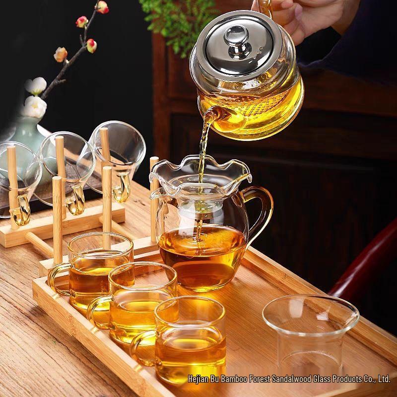 ZISIZ Glass Teapot with Tea Infuser