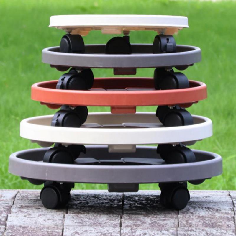 Universele Bloempot Wielen Ronde Plastic Schotel Zware Bloempot Rek Plant Verplaatsbare Rollende Potplant Standaard Met Wielen