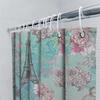Floral Shower Curtain Waterproof Bathroom Decor Custom Printed For Girls Bathrooms Home Decoration.