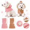 Ruffle Trim Pet Knitted Hat Button Detail Cat Knitted Hat New Pet Pullover Cap  for Small Dogs