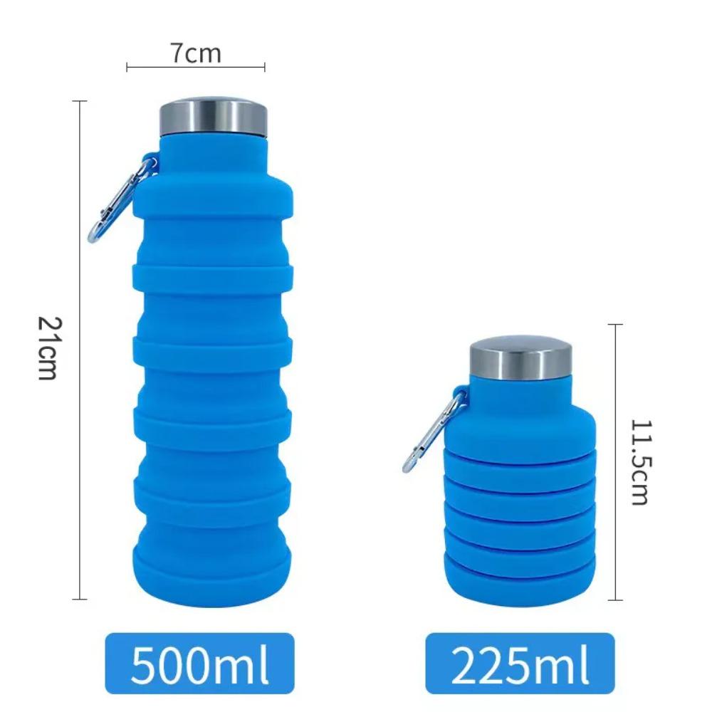 Portable Silicone Water Bottle Retractable Folding Coffee Bottle Cups E Outdoor Travel Tools Collapsible Sport Bottles
