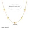 Rhinestone Hollow Gold-Plated Eye Pendant Chain Jewelry Set