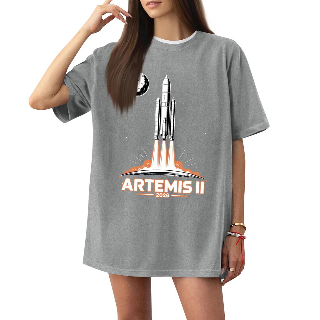 Women's Casual Printed T-Shirt Round Neck Pullover Short Sleeve Top