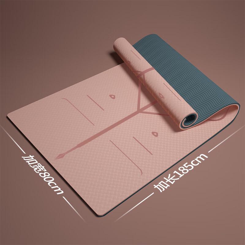 WEZHO Thickened TPE Yoga Mat with Alignment Lines