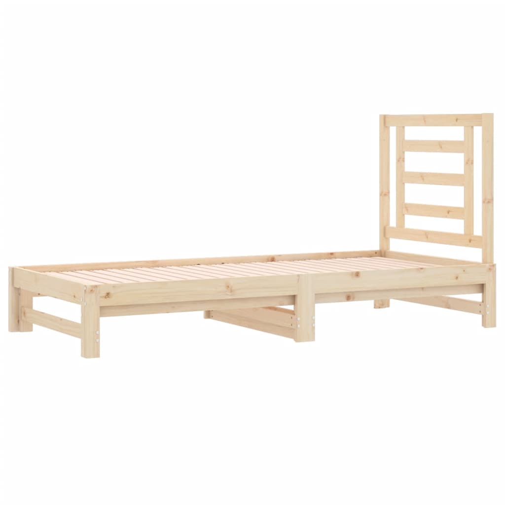 Vidaxl Extendable Bed, 2X(90X190) Cm, Light Pine Wood