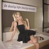 Women's White Ballet-Style Suspender Dress - Slim A-Line Fluffy Short Skirt for Summer