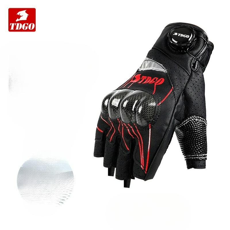 Motorcycle Riding Gloves Four Seasons Summer Unisex Carbon Fiber Touchscreen Shockproof Breathable Motorcycle Rider Gloves