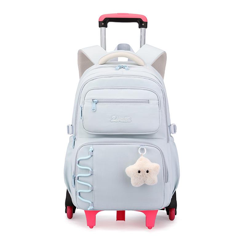 Children School Backpack  For Girls Trolley Bag With Wheels Students Backpack Kids Book Bag Rolling School Bag Wheeled Backpack