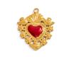 SUMMLY Trendy Wings Flame Heart Valentine's Day Pendant 18K Gold Plated Stainless Steel Romantic Charms Fashion Jewelry