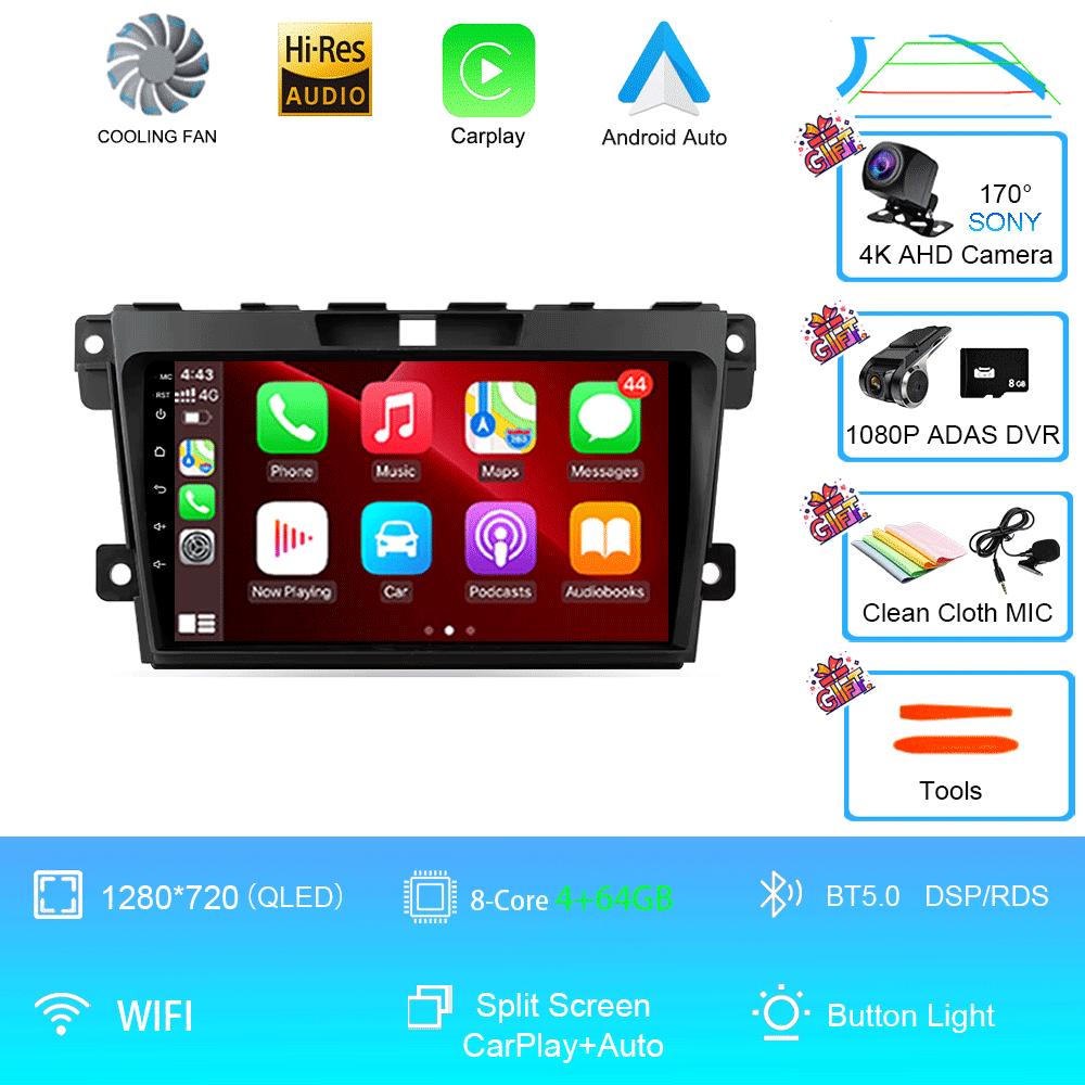 Car Radio Android 14 For 2007 2008 2009 2010 2011-2014 MAZDA CX-7 CX7 CX 7 GPS Navigation Multimedia Video Player DSP 4G No 2DIN