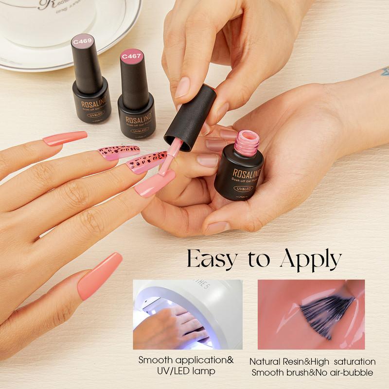 ROSALIND Set Gel Unghii Culori Strălucitoare Kit Vopsele Gel Semi Permanent Hibrid Soak Off Lac de Unghii 35 Culori Set Cadou