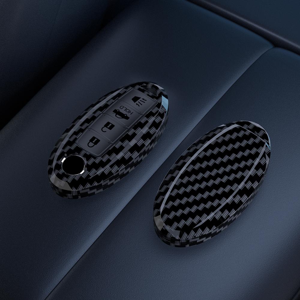 Abs Carbon Car Key Case Cover Shell For Nissan Qashqai X-Trail Versa Maxima Altima Rogue Murano Juke Tiida Infiniti Fx35 Qx60