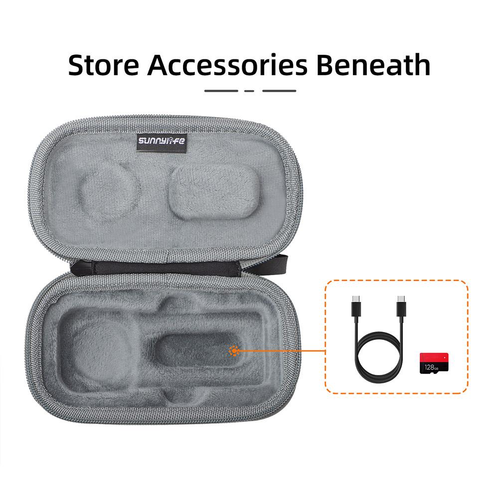 For Insta360 X4 Large Tote Case with Handle & Pocket Hard Shell Bag Travel Case Carry Case Fits Invisible Selfie Stick Batteries