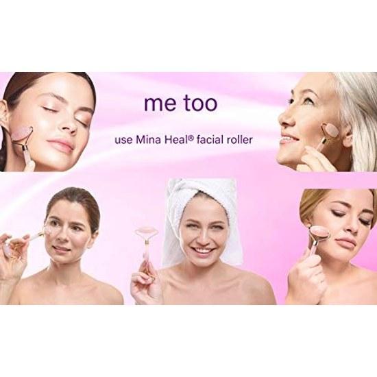 Face Roller Facial Massage Jade Made Natural Rose Quartz.