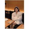 Qianjin wind imitation fox fur jacket small woven jacket green big fur collar long hair winter clothing
