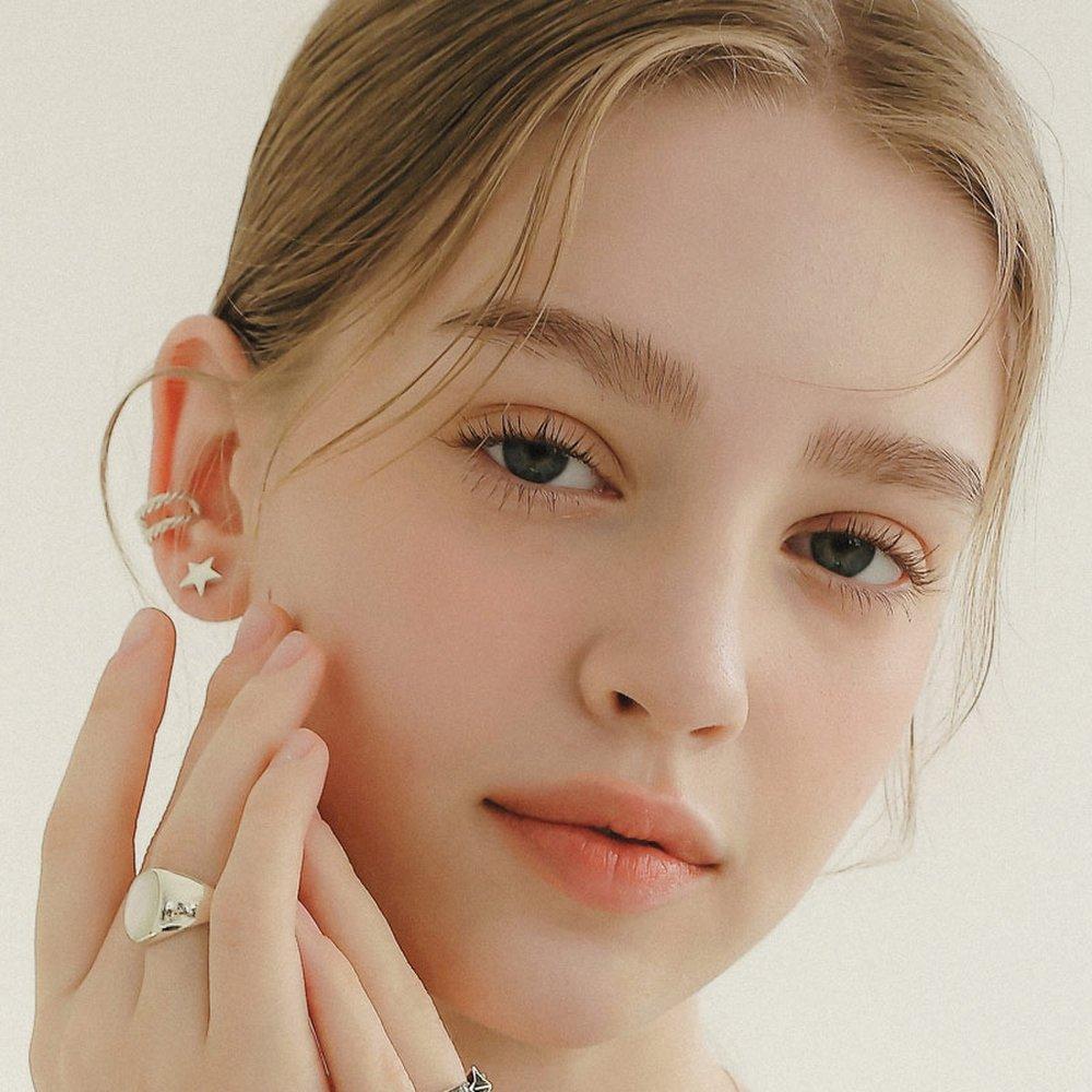 J.Lauren Loop Anchor Silver Ear Cuff M03876