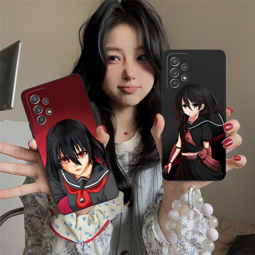 Akame Kurome Matte TPU Mobile Phone Case for Samsung Galaxy M55 54 42 35 34 33 32 23 22 15 14 13 12 F55 5G Colorful Cover