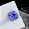 AA+ Quality Natural Tanzanite Gemstone: Loose Cushion Cut Gemstone.