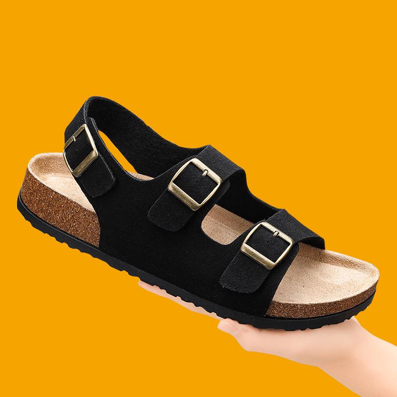 

Мужские летние сандалии с нескользящей подошвой - Износостойкие шлепанцы для вождения и пляжа для занятий спортом на открытом воздухе 41-42