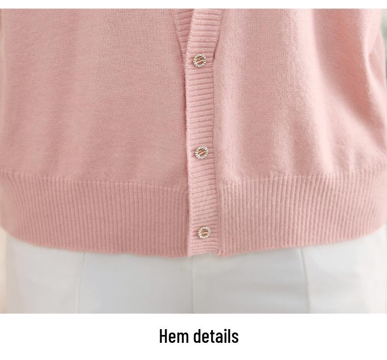2025 Mom's Stylish Knitted Base Sweater for Middle-Aged Women - Autumn/Winter Two-Piece Look