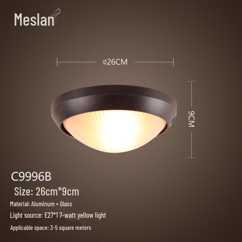 American Retro Industrial Ceiling Light for Bedroom, Dining Room, Balcony, Corridor, Aisle, and Entrance