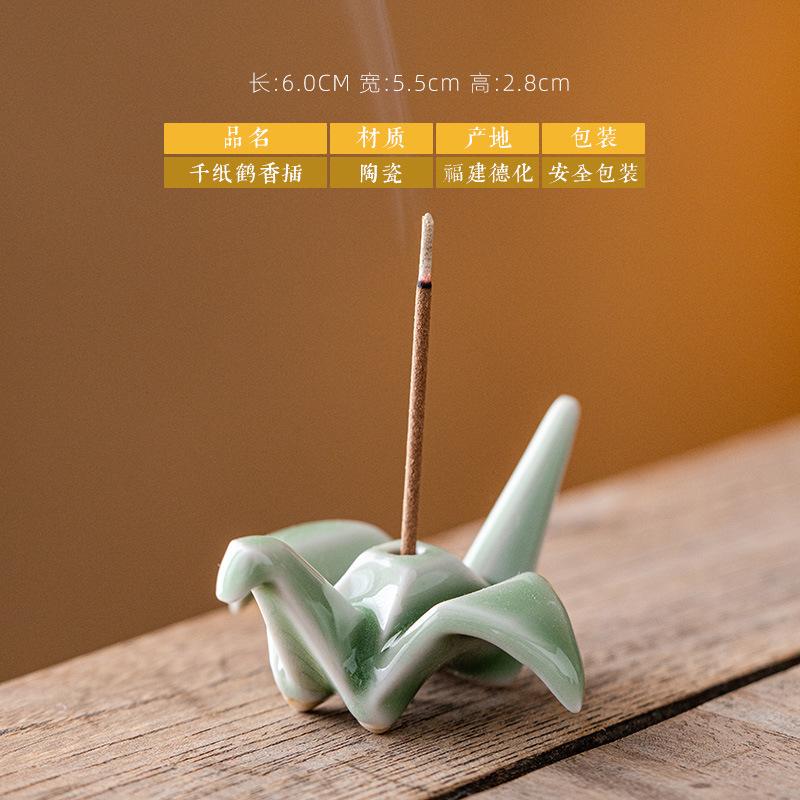 

Thousand Paper Crane Incense Holder Boutique Incense Waterfall Incense Burners Consecrate Censer Tableware Supplies Ornaments