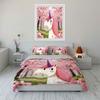 Unicorn Blossom Spring Decor Set Soft Comfortable Duvet Cover Bedding Set Included 1*Duvet Cover & 2*Pillowcases, Gift