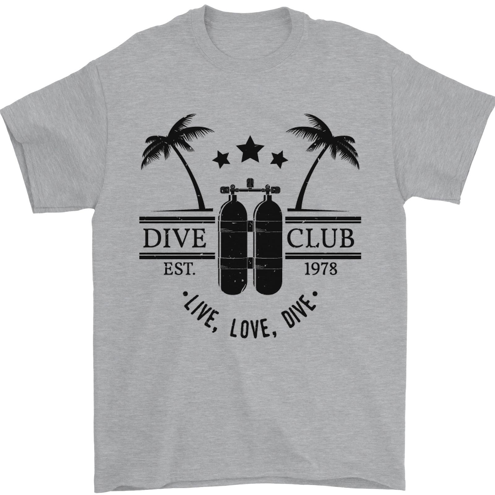 Live Love Dive Funny Scuba Diving Diver Mens T-Shirt 100% Cotton XXL