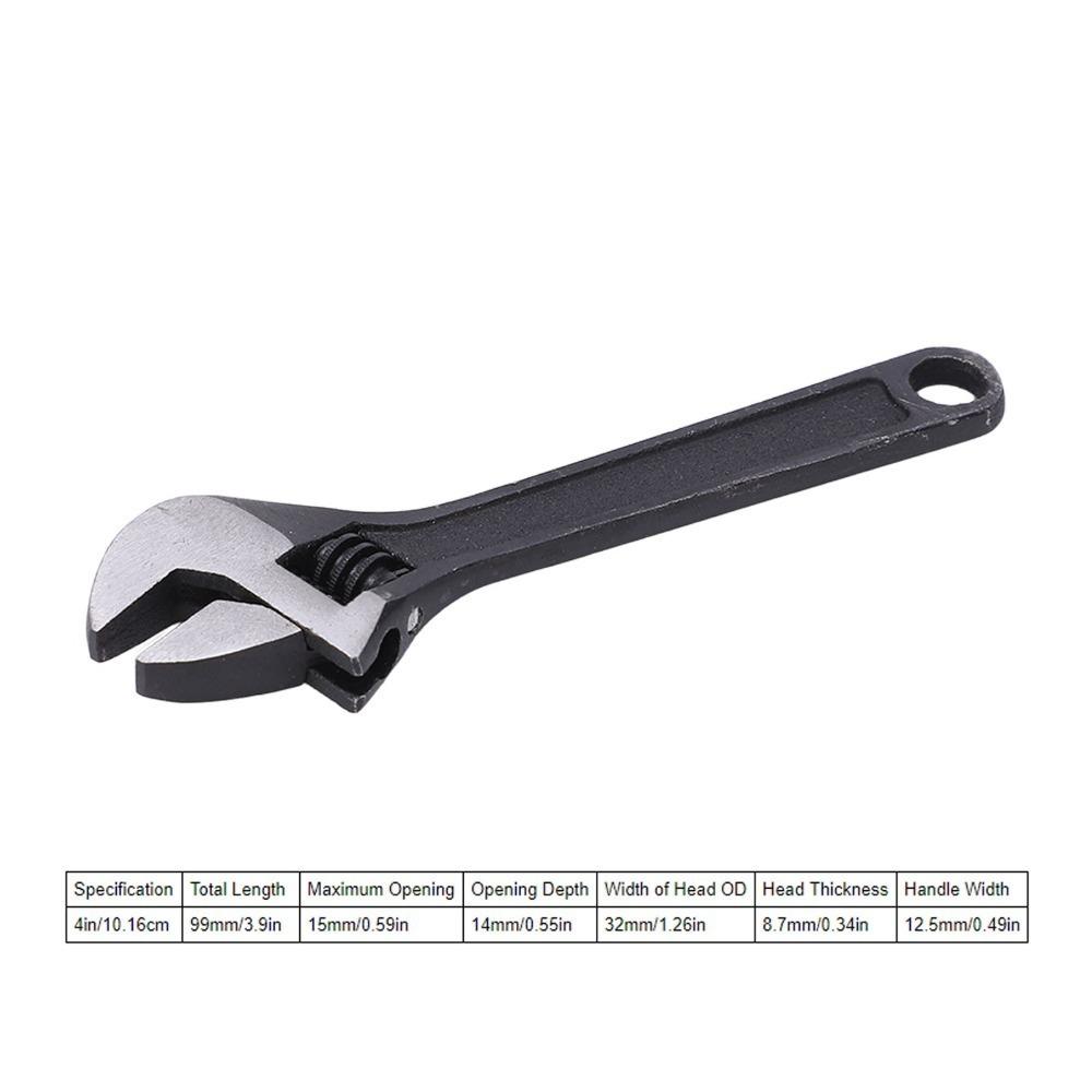 Professional Galvanized Steel Mini Adjustable Wrench Anti-rust Adjustable Tiny Spanner Mini Sturdy Mini Nut Wrench Tool Home
