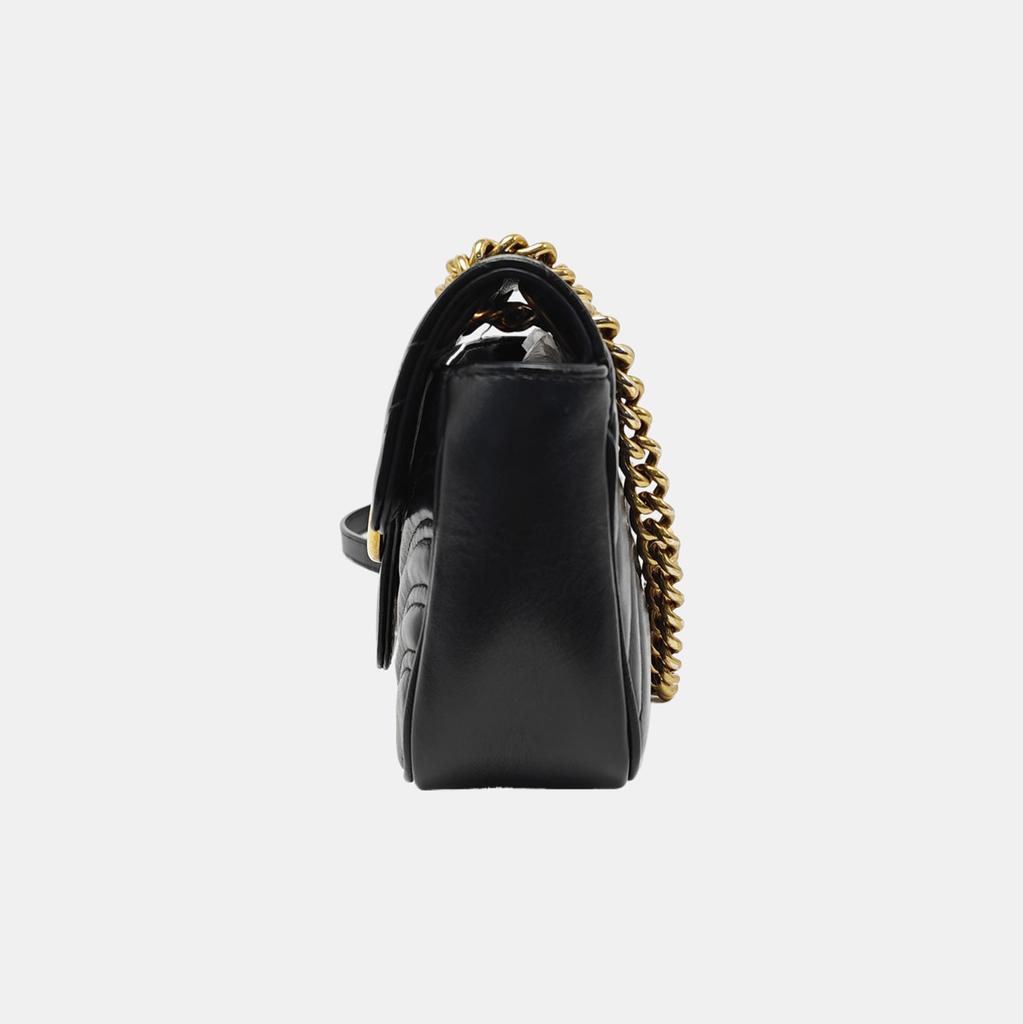 [Pre-Owned] Gucci GG Marmont Matelassé Mini Bag 'Black' - Good #1HCDBES