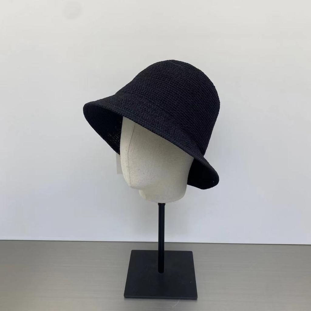 Spring and summer new handmade crochet bucket hat thin breathable sunscreen casual versatile face small bucket hat
