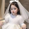 Wedding Tulle Bridal Lace Veil with Bowknot/Floral Trim Elegant Bridesmaids Veil